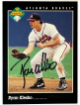 Ryan Klesko signed 1993 Pinnacle Rookie Prospect On Card Auto #251- COA (Atlanta Braves)