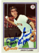 Jack Clark signed 1978 Topps On Card Auto #384 "The Ripper"- COA (San Francisco Giants)