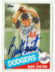 Burt Hooton signed 1985 Topps On Card Auto #201 - COA (Los Angeles Dodgers)