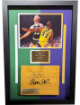 Magic Johnson/Larry Bird dual signed Original Forum Court/Floor Piece /10 Custom Framing- Beckett Review