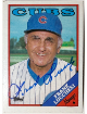 Frank Lucchesi signed 1988 Topps On Card Auto #564 - COA (Chicago Cubs/Manager)
