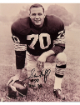 Sam Huff signed Washington/New York Giants 8x10 Photo #70 w/ HOF 82 imperfect- COA/Ticket