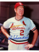Red Schoendienst signed St. Louis Cardinals MLB 8x10 Photo imperfect- COA (HOF)