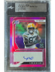 Romeo Doubs signed 2022 Pro Set Metal Pre-Production Proof Prismatic Pink Card 1/1- Leaf Encased (Green Bay Packers)
