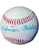 Wilmer Fields signed Baden Negro League Museum Logo Baseball faded/bleeding as shown- faded/bleed- COA (Homestead Grays)