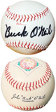 Buck O'Neil signed Baden Negro League Museum Logo Baseball- COA (KC Monarchs/HOF/Chicago Cubs)