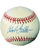 Bob Feller signed Official Rawlings ROAL American League Baseball Minor Tone- COA (Cleveland/HOF)