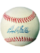 Bob Feller signed Official Rawlings ROAL American League Baseball Minor Tone- COA (Cleveland/HOF)