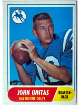 John Unitas 1968 Topps NFL Card #100 Baltimore Colts/HOF/3X NFL Champ/Golder Arm