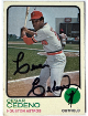 Cesar Cedeno signed 1973 Topps On Card Auto #290- COA (Houston Astros)