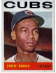 Ernie Banks 1964 Topps Baseball Card #55 - (Chicago Cubs/HOF/Mr Cub/Centered)