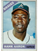 Hank Aaron 1966 Topps Baseball Card #500 VG (Atlanta Braves/HOF)