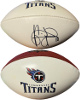 Vince Young signed NFL Wilson The Duke White Panel Tennessee Titans Logo Football #10- COA