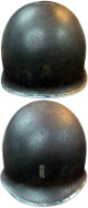 WWII U.S. Army Front Seam McCord Officer Marked M1 Steel Fixed Bale Helmet Shell -1941-1944