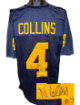 Nico Collins signed Michigan Custom Stitched College Football Jersey #4 - JSA Witnessed