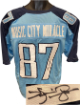Music City Miracle Kevin Dyson signed Tennessee Light Blue Custom Pro Style Jersey XL- JSA Witnessed