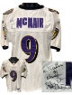 Steve McNair signed Baltimore Ravens Reebok NFL Authentic Jersey To Walter/Cheryl #9- Beckett Review (Size 50)