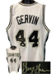 George Gervin signed San Antonio White TB Custom Stitched Basketball Jersey- JSA Witnessed (HOF)