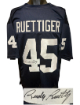 Rudy Ruettiger signed Notre Dame Navy Custom Stitched College FB Jersey XL- JSA Witnessed