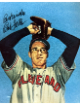 Bob Feller signed Cleveland 8x10 Portrait Photo Best Wishes imperfect- COA (HOF)