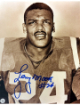 Lenny Moore signed Baltimore Colts NFL Sepia 8x10 Photo imperfect #24- COA (HOF)