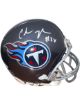 Chris Johnson signed Tennessee Titans NFL Riddell Navy TB Mini Helmet #28- Beckett Witnessed