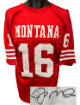 Joe Montana signed San Francisco Red TB Custom Stitched Pro Style Football Jersey XL- JSA #AC88148 (HOF)