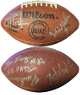 NFL Multi Signed Wilson Duke Football 10 Sigs Beckett Jim Kelly/Jim McMahon/Art Monk/Warfield/Morgan/Pearson