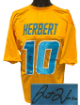 Justin Herbert signed Los Angeles Gold Custom Stitched Pro Style Football Jersey XL- Beckett