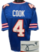 James Cook signed Buffalo Blue Custom Stitched Pro Style Football Jersey XL- Beckett