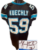 Luke Kuechly signed Carolina Black Custom Stitched Pro Style Football Jersey #59 XL- Beckett Witnessed