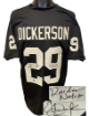 Eric Dickerson signed Los Angeles Black Custom Stitched Pro Style Football Jersey Raider Nation XL- Beckett Witnessed