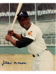 Hank Aaron signed Atlanta Braves MLB 8x10 Photo imperfect- Beckett Review (HOF)
