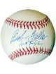 Bob Feller signed OFC Rawlings ROAL American League Baseball HOF 62 tone spots- COA (Cleveland)
