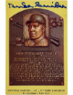 Duke Snider signed HOF Plaque 3.5x5.5 Postcard Imperfect/Ding- COA (Dodgers)