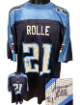 Samari Rolle signed Tennessee Titans Reebok Authentic Team Replica Jersey XL- COA