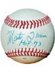 Monte Irvin signed Diamond D1 Profession League Baseball w/ HOF 73 toned- COA (Eagles/Giants/Cubs)