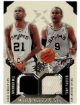Tim Duncan/Tony Parker 2004-05 UD SPx Winning Combos Materials Card #WC-DP (San Antonio Spurs/HOF)