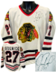 Jeremy Roenick signed Chicago Blackhawks NHL Official CCM Authentic Collection Center Ice White Jersey #27 (Size 52)- COA