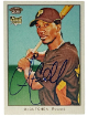 Andrew McCutchen Signed 2009 Topps 206 Rookie On Card Auto RC #10 imperfect- COA (Pittsburgh Pirates)