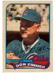 Don Zimmer signed 1989 Topps On Card Auto #134 Team Checklist- COA (Chicago Cubs)