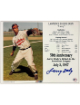 Larry Doby signed Cleveland MLB Licensed 50th Anniversary Debut in the American League July 5, 1947 8x10 Photo/Card- COA