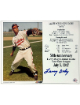 Larry Doby signed Cleveland MLB Licensed 50th Anniversary Debut in the American League July 5, 1947 8x10 Photo/Card- COA