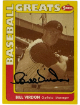 Bill Virdon signed 1990 Swell Baseball Greats On Card Auto #93 - COA (Pittsburgh Pirates)