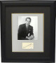 Fred MacMurray signed 3x5 Index Card w/ Hollywood/TV B&W 8x10 Photo Custom Framing (to 11x14)- JSA #II11985