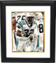 Fred Lane signed Carolina Panthers 8x10 Photo Custom Framing #32 (run-black sig)