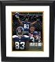 Sinorice Moss signed New York Giants 8x10 Photo Collage Custom Framing- Moss Hologram