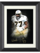 Willie Roaf signed New Orleans Saints Splash Logo 8x10 Photo #77 Custom Framing- AWM Holo (HOF/11X Pro Bowl/Nasty)