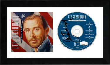 Lee Greenwood signed 1992 American Patriot Album CD w/Booklet 6.5x12 Custom Framing- JSA #GG08316