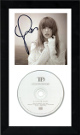 Taylor Swift signed 2024 The Tortured Poets Department 4.75x4.75 Art Card w/Album Cover Booklet w/ CD 6.5x12 Custom Framing- COA